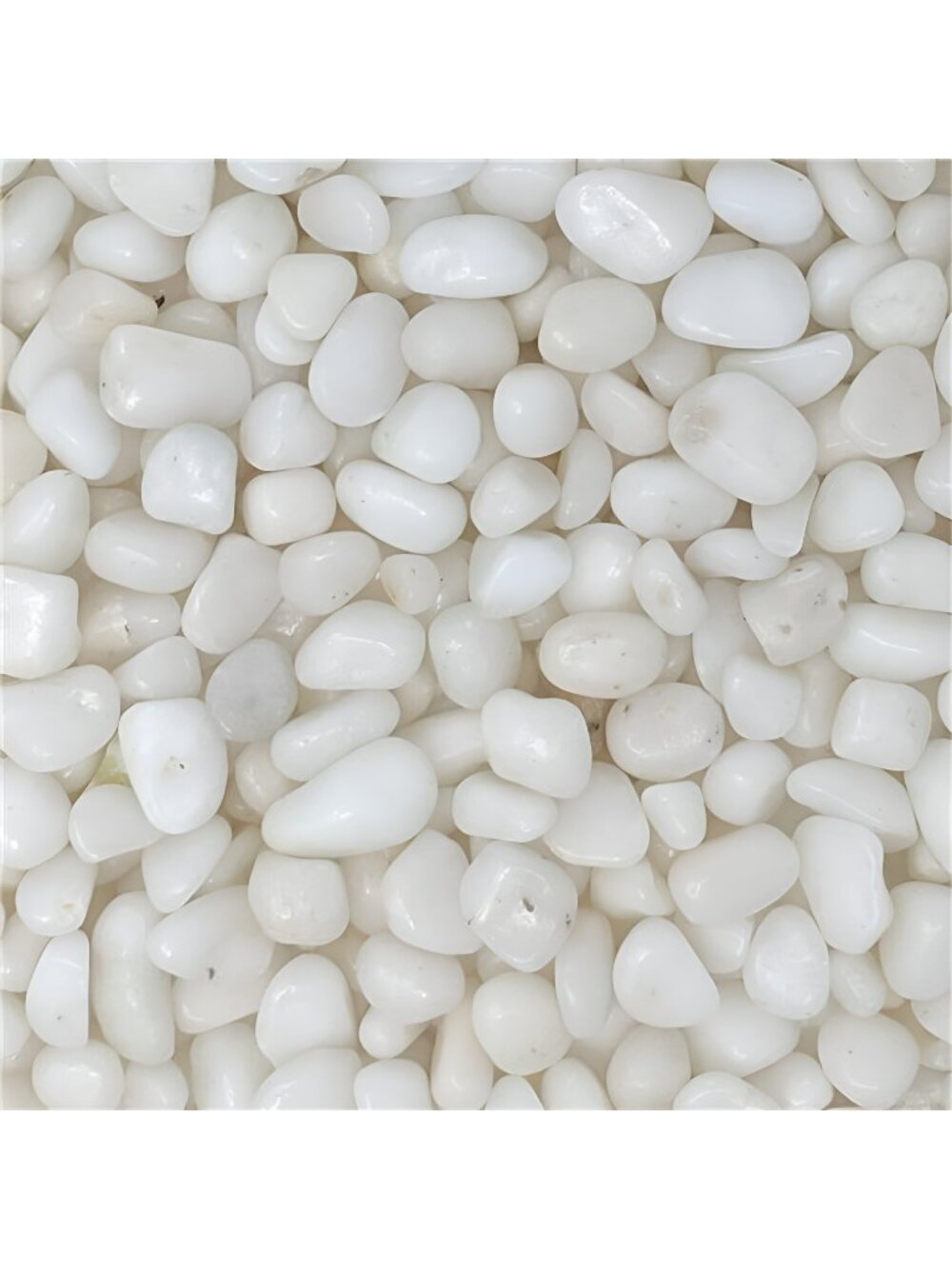 Natural Decorative Polished White Pebbles 3/8" Gravel Size (2-lb Bag)